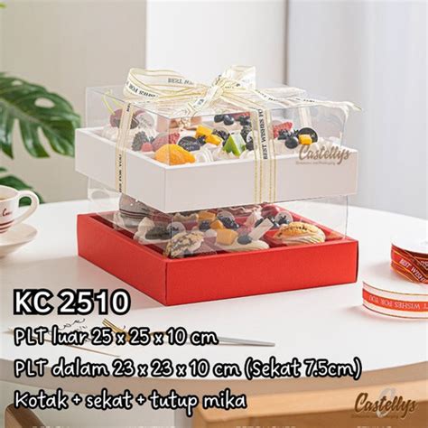 Jual Kotak Box Kue Sekat 9 KC2510 Mini Cake Snack Pudding Dessert Bolu