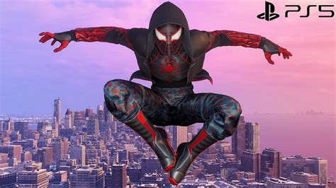 Spider Man Miles Morales Ps The End Suit Free Roam Gameplay K