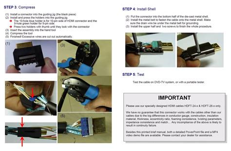 Hdmi Crimping Tool Guide Jig For Custom Hdmi Cables Hdmi Cable Crimper