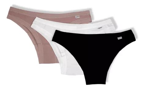Kit 3 Calcinhas Adulto Delrio Tanga Biquíni Cotton Lingerie MercadoLivre
