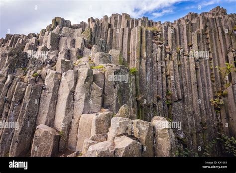 Famous Columnar Jointed Basalt Rock Formation Called Panska Skala The