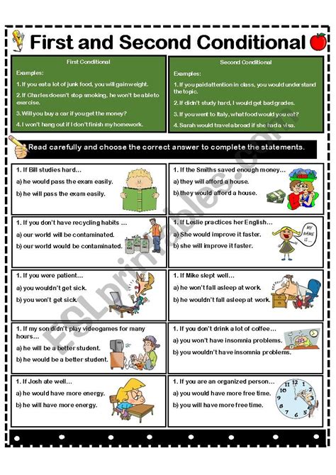 First And Second Conditional Exercise Esl Worksheet By La Luna