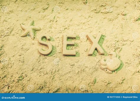Sex Auf Dem Strand Stockbild Bild Von Zeichen Sonnenuntergang 92771055