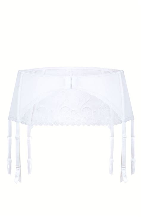 Roza Anuk Suspender Belt White Alterego Lingerie