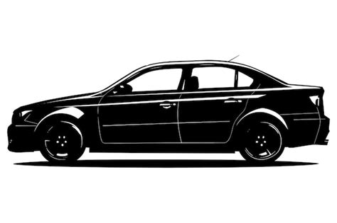 Premium Vector Sedan Car Silhouette Vector