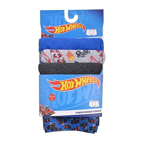 Bóxer Hot Wheels para Niño Multicolor 3 Piezas Talla 4 Bodega Aurrera Despensa a tu Casa