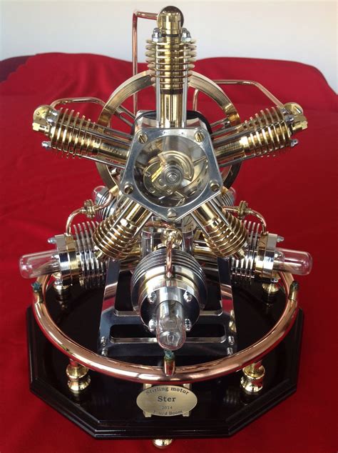 Radial Stirling Engine Finished Operating Model Stirling And Vacuum Engines Pinterest