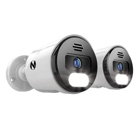 Night Owl Wired IP 4K UHD Indoor/Outdoor Add On Spotlight Cameras with Preset Voice Alerts and ...