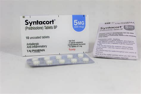 Prednisolone Tablets BP 5mg (Syntacort)