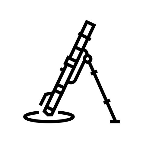 mortar weapon military  icon vector illustration  vector