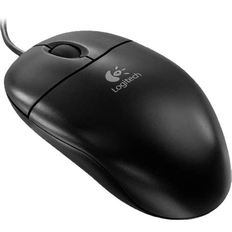Logitech M-SBF96 3-Button 400 dpi Black PS/2 Optical Scroll Mouse w/USB ...