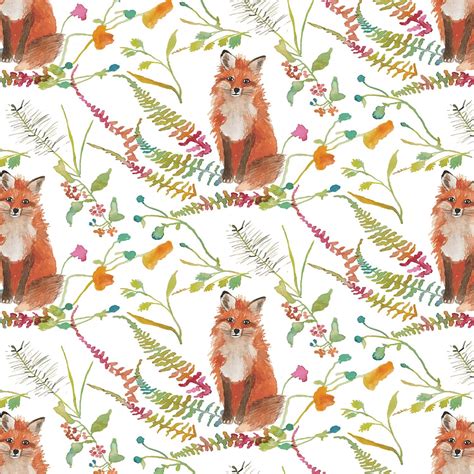 Windham Fabrics Fox Wood By Betsy Olmsted 51919c 1 White Curious Fox