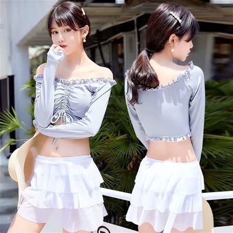 Long Sleeved Korean Bikini Set Shopee Philippines