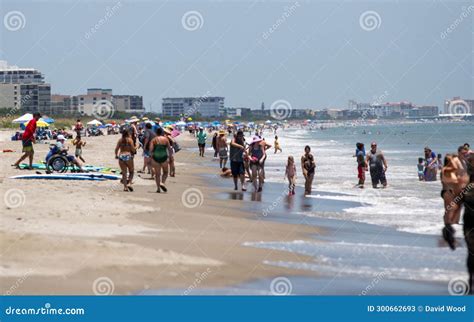 A Busy Beach Scene In Florida Editorial Stock Photo Image Of