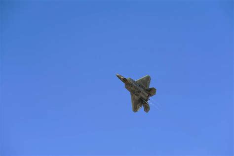 A Us Air Force F 22 Raptor Performs An Aerial Maneuver Picryl