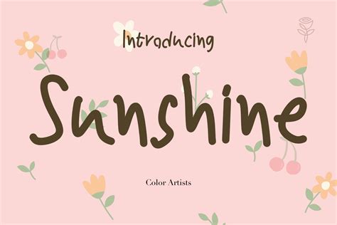 Sunshine Font By Myfontsshop · Creative Fabrica