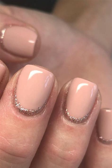 Timeless Elegance Rose Gold Cuff Accents On Dreamy Nude Reverse French Manicure In 2024 Gold