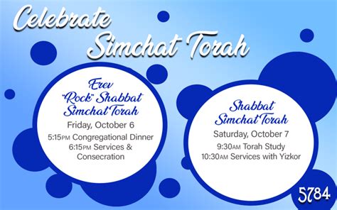 Erev Rock Shabbat Simchat Torah And Consecration With Birthday