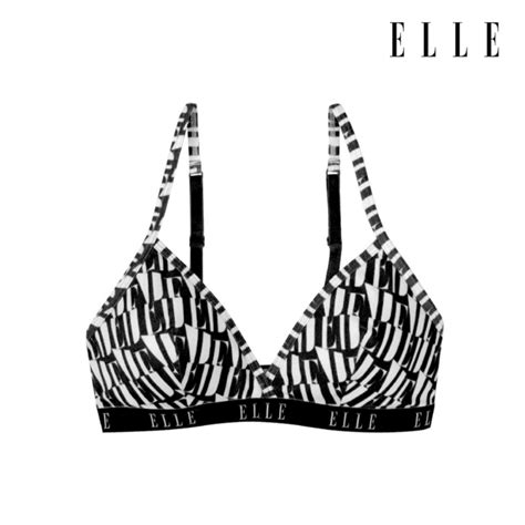 ELLE Lingerie บราสามเหลยมมฟองนำสไตล Summer Bra คอลเลคชนลายพมพโลโกกราฟฟค รน LB