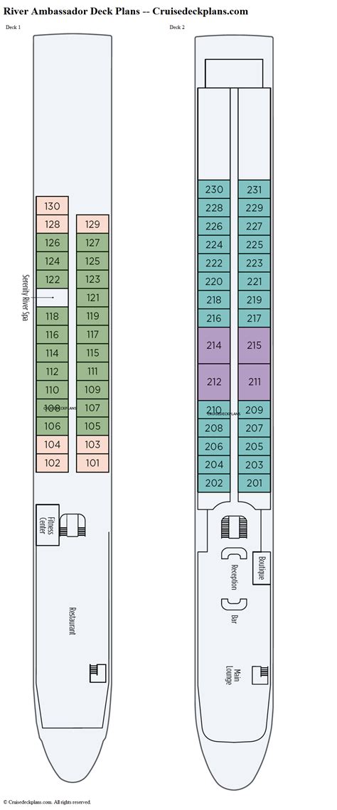 River Ambassador Deck Plans Diagrams Pictures Video