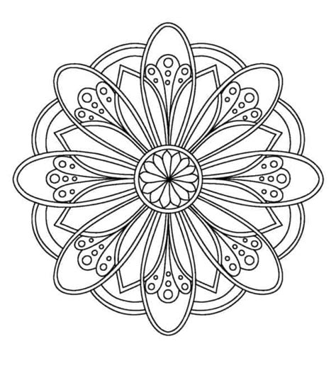 Flores Bonitas Dibujos Mandalas Para Colorear