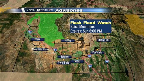 Flash Flood Watch Issued For Boise Mountains