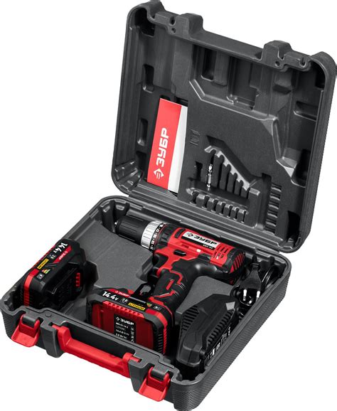 Купить ЗУБР 14,4 В, 2 АКБ (2Ач), в кейсе, дрель-шуруповерт ДШЛ-145-22 ...