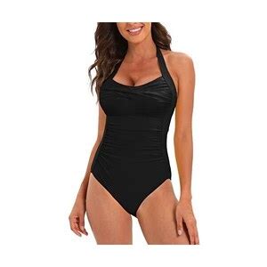 Heekpek Costume Da Bagno Donna Intero Sexy Tinta Unita Bikini Donna Push Up Un Pezzo Costumi