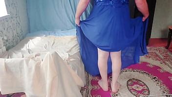 Vestido Azul Crossdresser Sexy Slut Sissy Gay Boy Twink Big Butt Booty Ladyboy Femboy Shemale