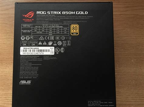 Блок питания Asus Rog Strix 850w 5 000 грн Комплектуючі та