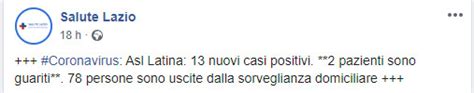 Coronavirus Asl Latina Deceduta Donna Di Anni Pochi Giorni Fa Aveva Perso Il Marito