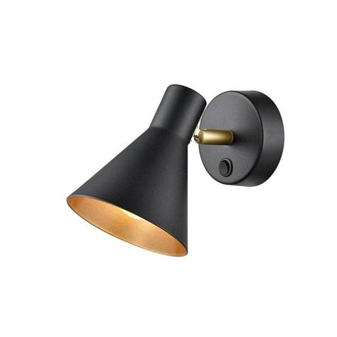 Skoop Wall Light Black Gold