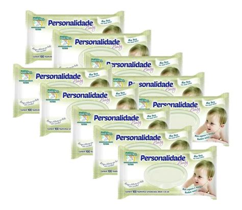 Kit 10 Lenço Umedecido Personalidade Baby 100 Toalhinhas