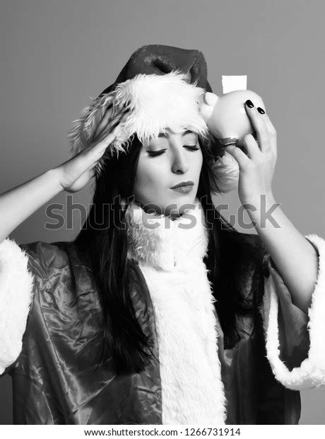 Pretty Cute Sexy Santa Girl Brunette Stock Photo 1266731914 Shutterstock