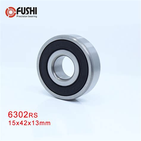 6302RS-Bearing-ABEC-3-4-PCS-15-42-13-mm-Deep-Groove-6302-2RS-Ball ...