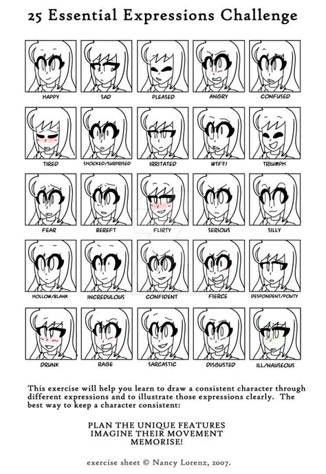 25 Essential Expressions Challenge By Akapiiart On Deviantart