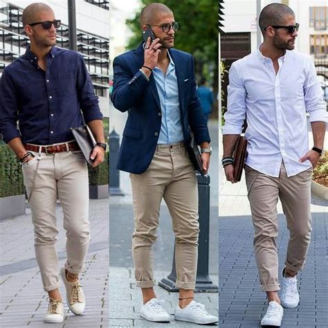 3 combinaciones con algo en común el pantalón beige y sneakers 2