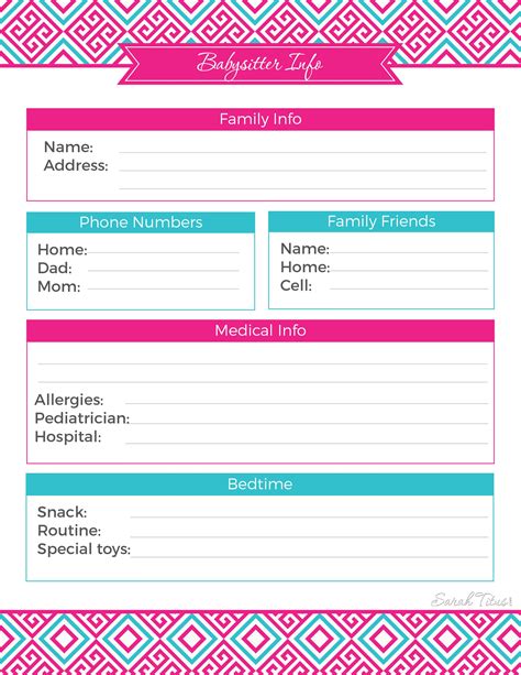 free household printables 1