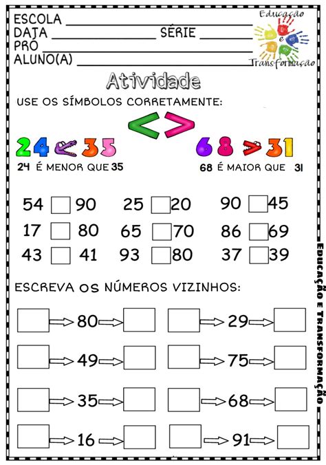 Educação E Transformação Atividades Para Imprimir BRAINCP