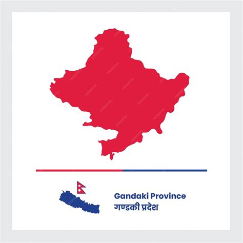 Premium Vector Gandaki Province Map Vector Nepal