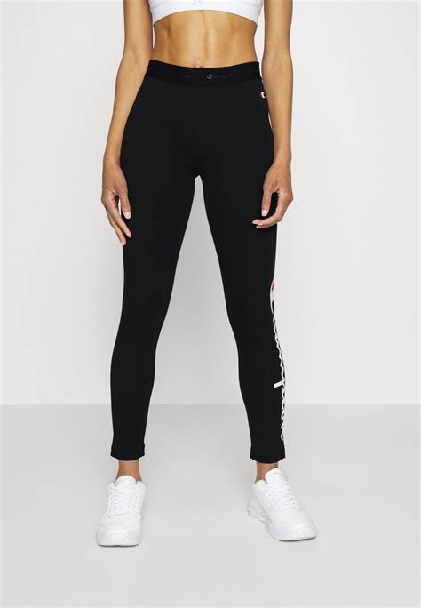 Champion Crop Leggings Large Logo Leggings Nbkblack Uk