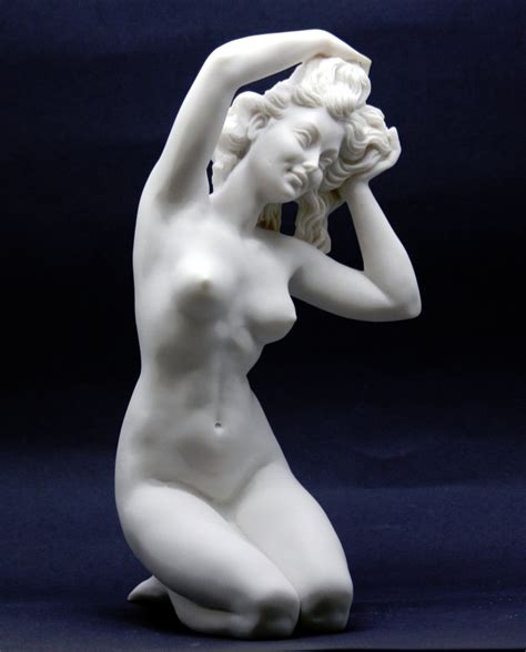 Birth Of Goddess Aphrodite Venus Nude Female Cast Alabaster Statue