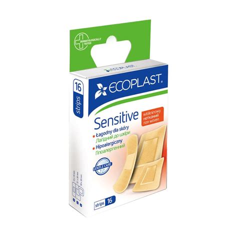 Набор медицинских пластырей Ecoplast Sensitive нетканных, 16 шт ...