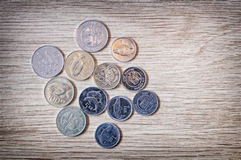 Icelandic Krona Coins,money Of Iceland On Wooden Background Stock Image ...