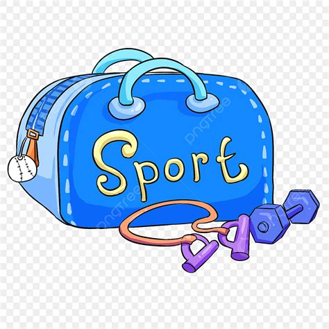 Ilustraci N De Bolsa De Deporte De Fitness Png Bolsa Azul Ejercicio