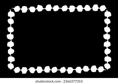 Rectangle Frame Hand Painted White Paint Stock Vector (Royalty Free ...