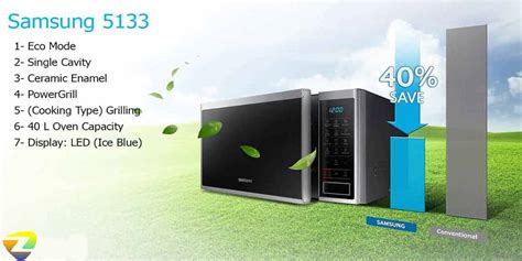 قیمت مایکروویو سامسونگ 5133 | خرید و مشخصات MG40J5133AT