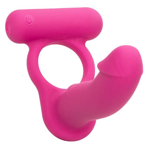 Double Diver Anillo Vibrador Con Estimulador Anal Calexotics Banana