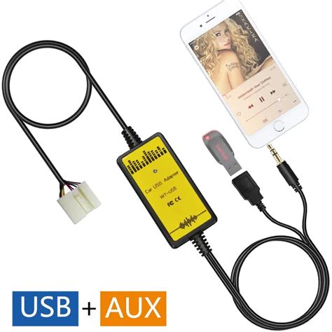 Voiture Usb Aux Audio Mp Adaptateur Cd Changeur Auxiliaire Adaptateur