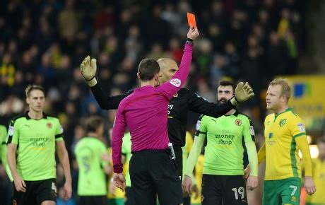 Referee David Coote Shows Harry Burgoyne Editorial Stock Photo Stock